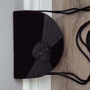 Eaton Black Velvet Vintage Bag